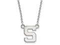 LogoArt Sterling Silver Michigan State University Small Pendant Necklace
