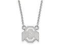 LogoArt Sterling Silver Ohio State University Small Pendant Necklace