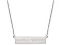 Logoart 925 Sterling Silver Nashville Predators Small Bar Necklace