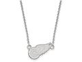 LogoArt Sterling Silver Detroit Red Wings Small Pendant Necklace