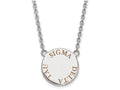 LogoArt Sterling Silver Sigma Delta Tau Small Enameled Pendant Necklace With 18 Inch