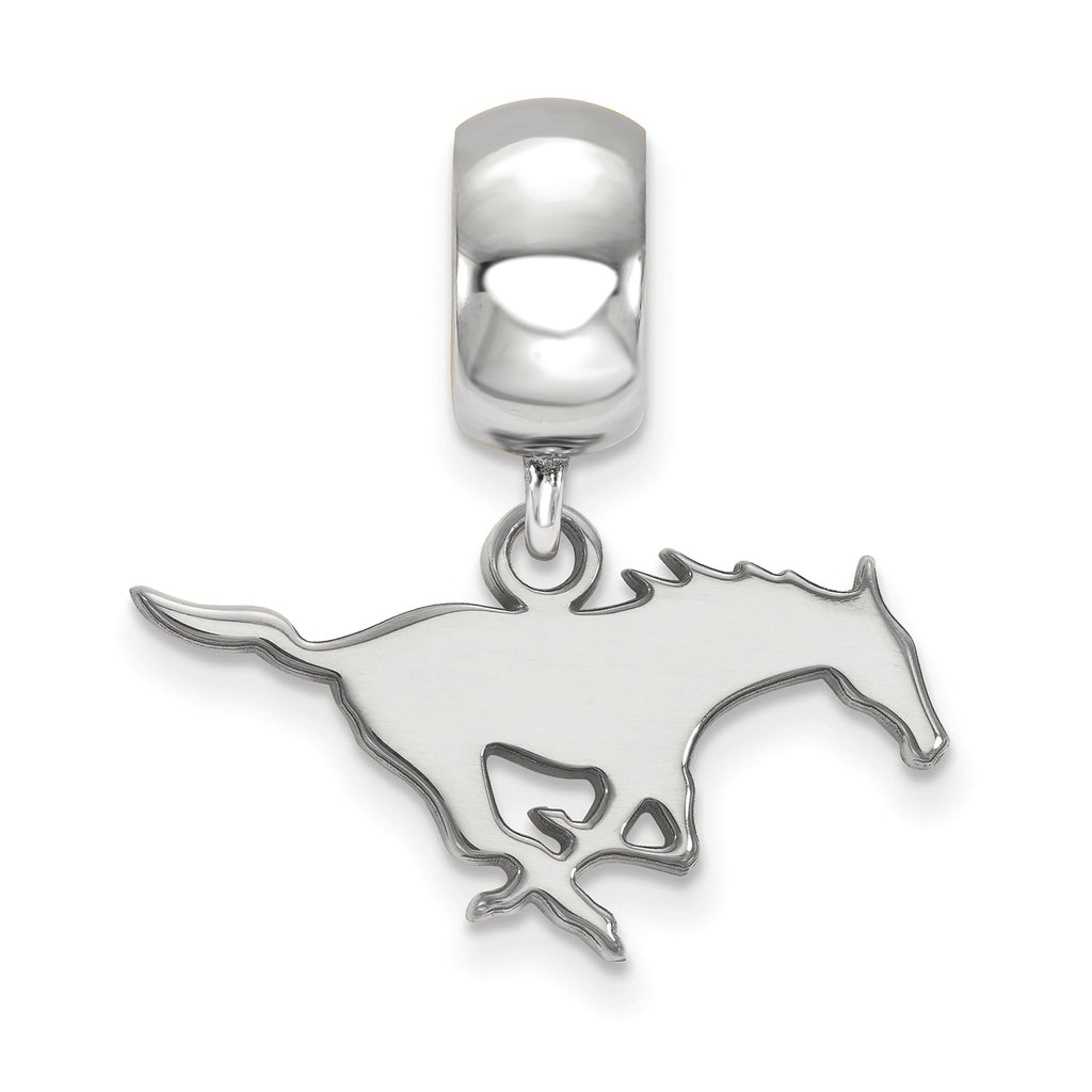 LogoArt Sterling Silver Southern Methodist University Bead Charm Charm Small Dangle Bead Charm