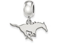 LogoArt Sterling Silver Southern Methodist University Bead Charm Charm Small Dangle Bead Charm