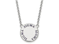 LogoArt Sterling Silver Sigma Sigma Sigma Small Enameled Pendant Necklace With 18 Inch