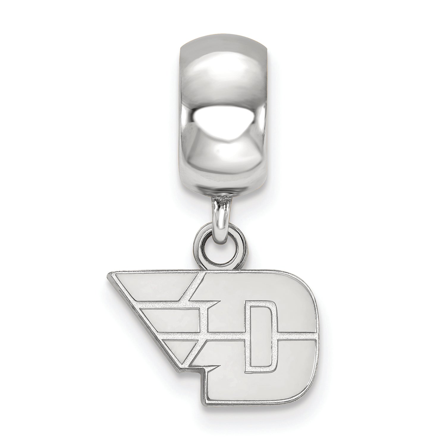 LogoArt Sterling Silver University Of Dayton Bead Charm Charm Xs Dangle Bead Charm