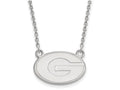 LogoArt Sterling Silver University Of Georgia Small Pendant Necklace