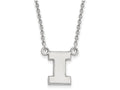 LogoArt Sterling Silver University Of Illinois Small Pendant Necklace