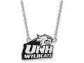 LogoArt Sterling Silver University Of New Hampshire Large Enamel Pendant Necklace