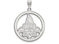 LogoArt Sterling Silver University Of New Orleans L Pendant Necklace In Circle