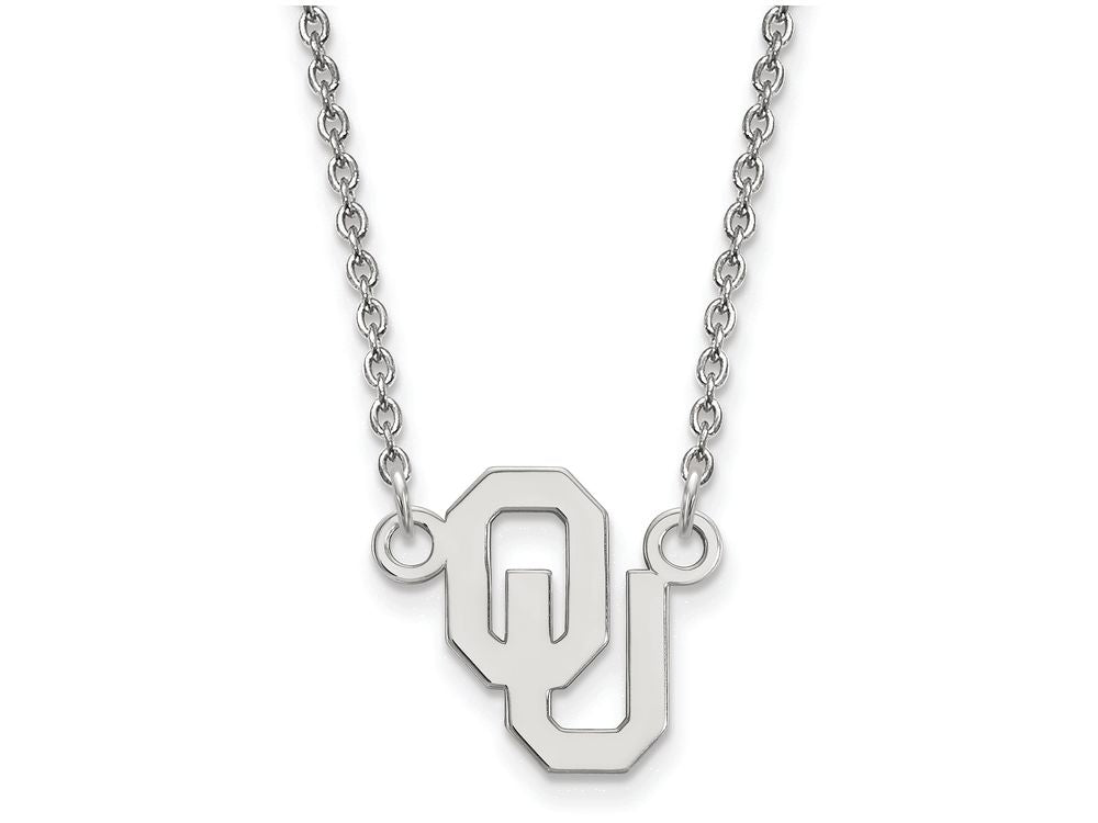 LogoArt Sterling Silver Oklahoma Small Pendant Necklace