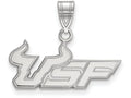 LogoArt Sterling Silver University Of South Florida Medium Pendant Necklace