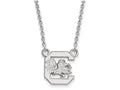 LogoArt Sterling Silver University Of South Carolina Small Pendant Necklace