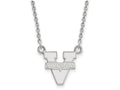 LogoArt Sterling Silver University Of Virginia Small Pendant Necklace