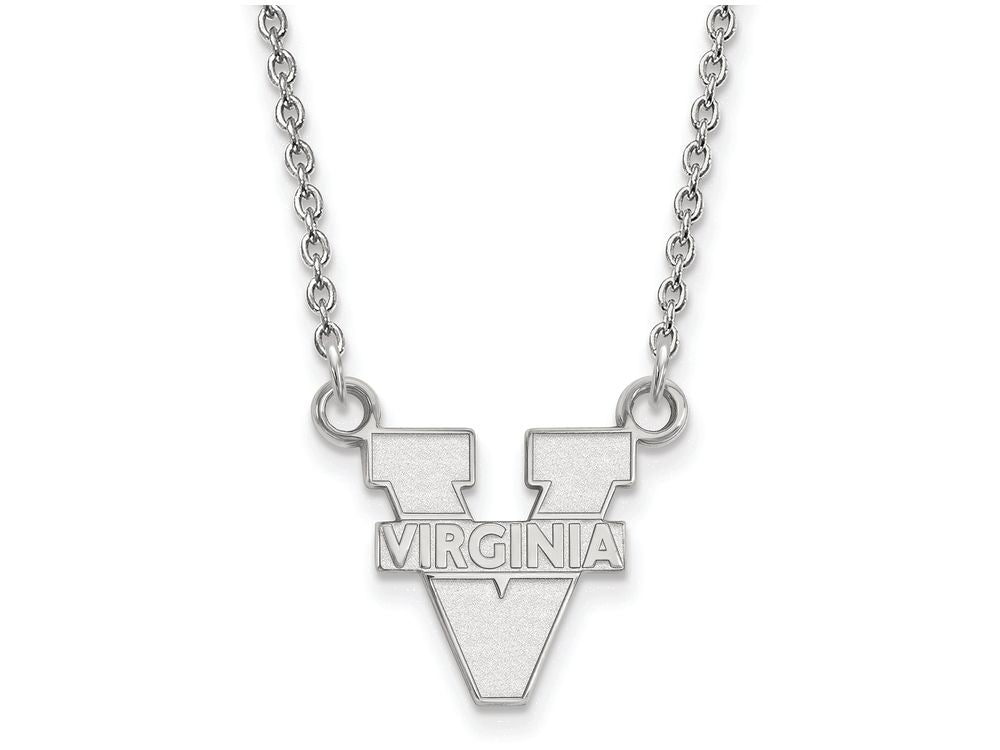 LogoArt Sterling Silver University Of Virginia Small Pendant Necklace