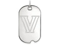 LogoArt Sterling Silver Villanova University Large Dog Tag Pendant Necklace