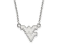 LogoArt Sterling Silver West Virginia University Small Pendant Necklace