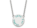 LogoArt Sterling Silver Zeta Tau Alpha Small Enameled Pendant Necklace With 18 Inch