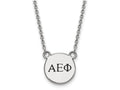 LogoArt Sterling Silver Alpha Epsilon Phi Extra Small Enameled Pendant Necklace With 18 Inch