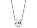 LogoArt Sterling Silver Alpha Sigma Tau Extra Small Enameled Pendant Necklace With 18 Inch