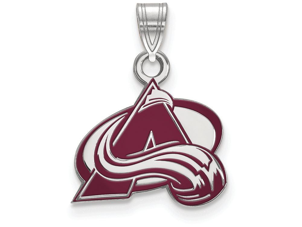 Logoart 925 Sterling Silver Colorado Avalanche Small Enamel Pendant