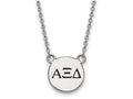 LogoArt Sterling Silver Alpha Xi Delta Extra Small Enameled Pendant Necklace With 18 Inch