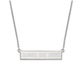 Logoart 925 Sterling Silver Columbus Blue Jackets Small Bar Necklace