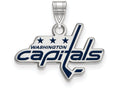 LogoArt Sterling Silver Washington Capitals Small Enamel Pendant Necklace
