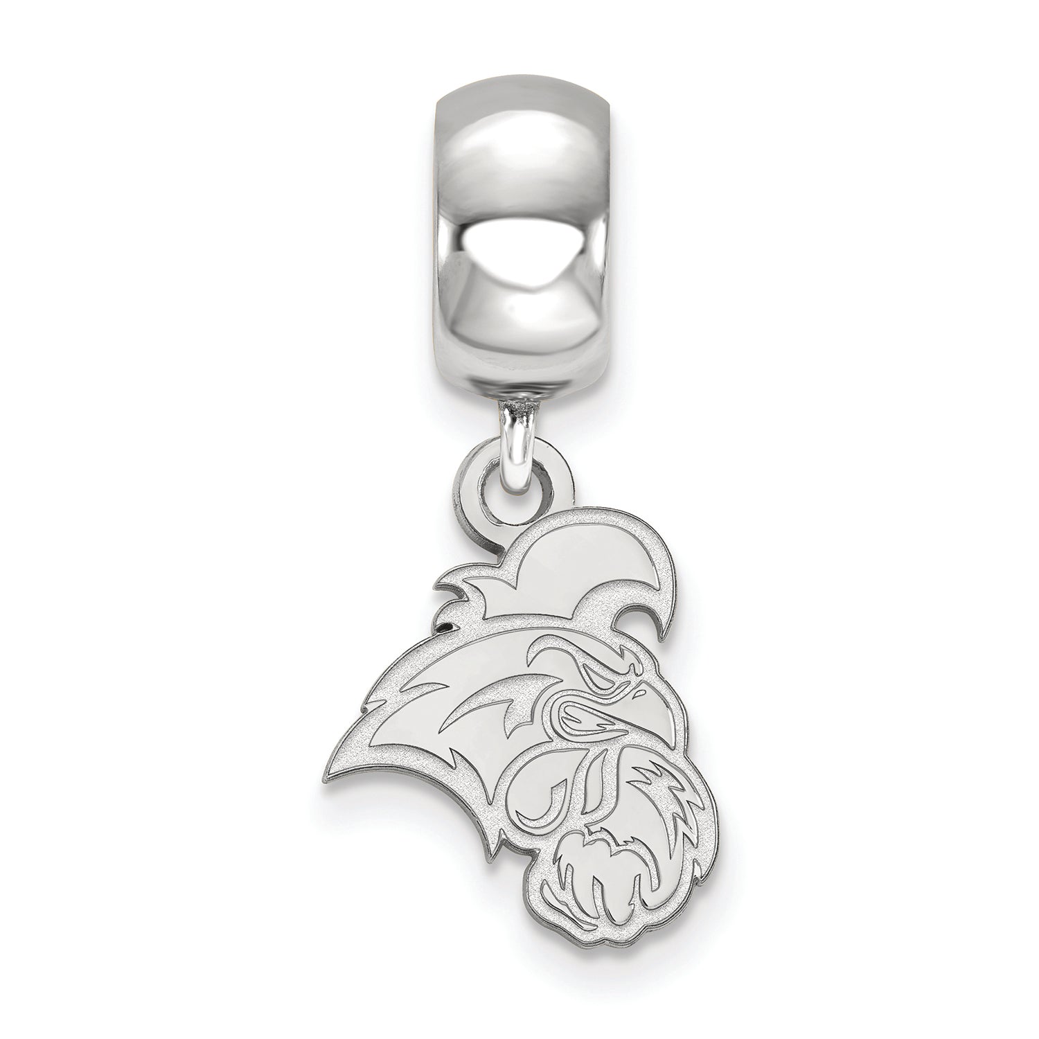 LogoArt Sterling Silver Coastal Carolina University Bead Charm Charm Small Dangle Bead Charm