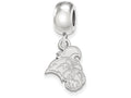 LogoArt Sterling Silver Coastal Carolina University Bead Charm Charm Small Dangle Bead Charm