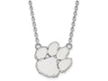 LogoArt Sterling Silver Clemson University Large Pendant Necklace