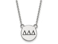 LogoArt Sterling Silver Delta Delta Delta Extra Small Enameled Pendant Necklace With 18 Inch