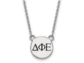 LogoArt Sterling Silver Delta Phi Epsilon Extra Small Enameled Pendant Necklace With 18 Inch