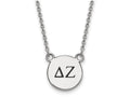 LogoArt Sterling Silver Delta Zeta Extra Small Enameled Pendant Necklace With 18 Inch