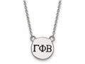 LogoArt Sterling Silver Gamma Phi Beta Extra Small Enameled Pendant Necklace With 18 Inch