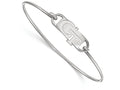 LogoArt Sterling Silver Georgia Institute Of Technology Small Ctr Wire Bangle