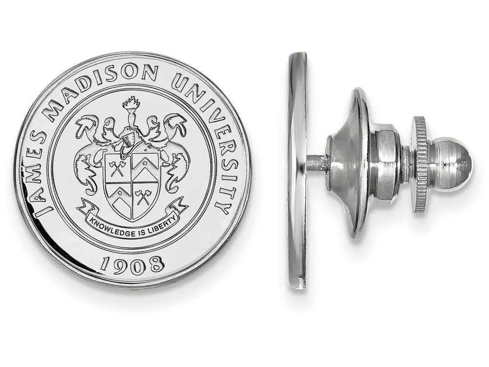 LogoArt Sterling Silver James Madison University Crest Lapel Pin
