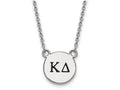 LogoArt Sterling Silver Kappa Delta Extra Small Enameled Pendant Necklace With 18 Inch