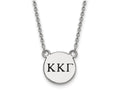 LogoArt Sterling Silver Kappa Kappa Gamma Extra Small Enameled Pendant Necklace With 18 Inch