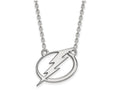 LogoArt Sterling Silver Tampa Bay Ligtning Large Pendant Necklace