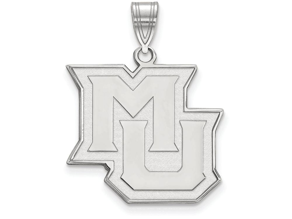 LogoArt Sterling Silver Marquette University Large Pendant Necklace