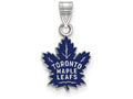 LogoArt Sterling Silver Toronto Maple Leafs Small Enamel Pendant Necklace