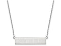 Logoart 925 Sterling Silver Edmonton Oilers Small Bar Necklace
