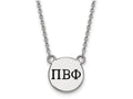 LogoArt Sterling Silver Pi Beta Phi Extra Small Enameled Pendant Necklace With 18 Inch