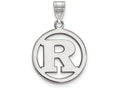 LogoArt Sterling Silver Rutgers Sm Pendant Necklace In Circle