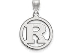 LogoArt Sterling Silver Rutgers Sm Pendant Necklace In Circle