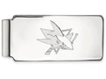 Logoart Nhl 925 Sterling Silver San Jose Sharks Money Clip
