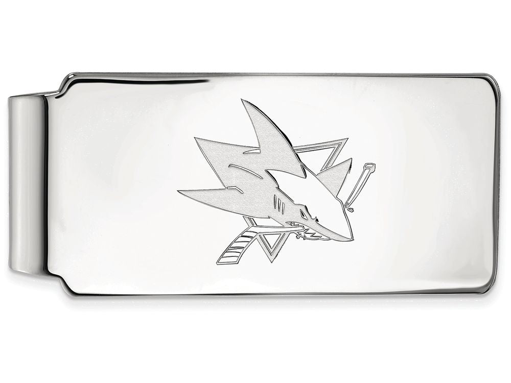 Logoart Nhl 925 Sterling Silver San Jose Sharks Money Clip