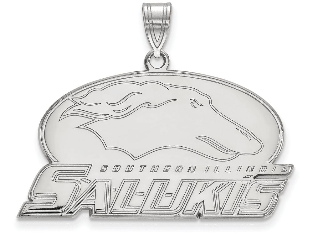 LogoArt Sterling Silver Southern Illinois University Large Pendant Necklace