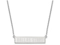 Logoart 925 Sterling Silver Dallas Stars Small Bar Necklace