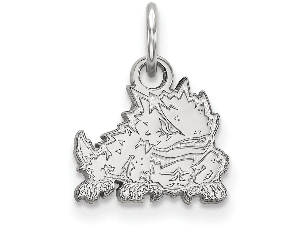 LogoArt Sterling Silver Texas Christian University Xs Pendant Necklace